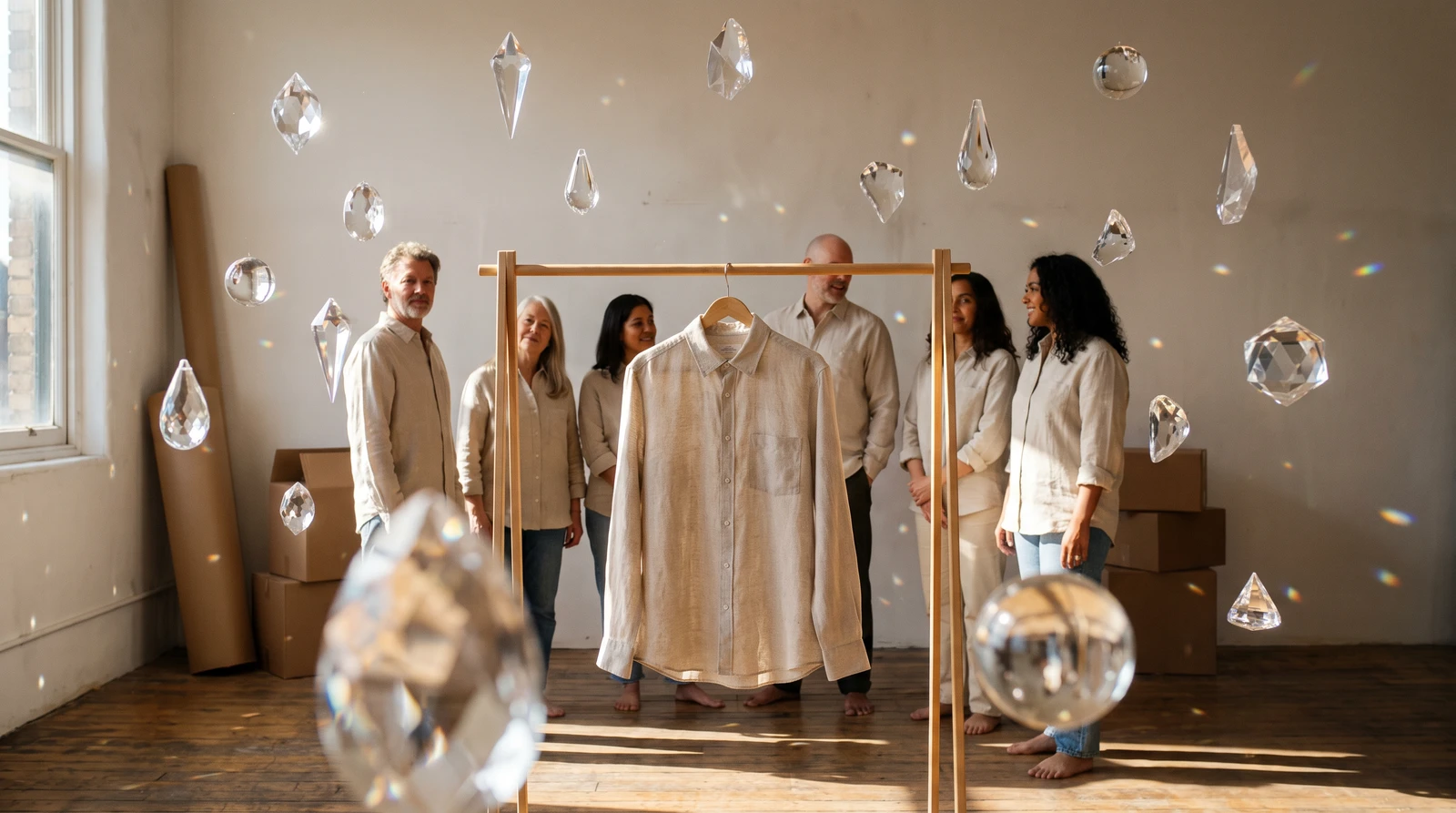 AI Product Try-On demonstration showing clothing placed on diverse AI-generated fashion models with perfect accuracy and natural poses