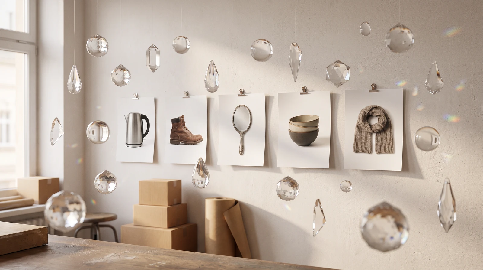 AI shadowing applied to e-commerce product images showing professional grounded appearance on white backgrounds