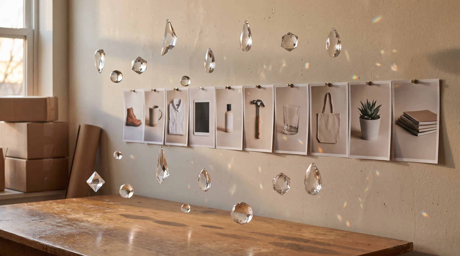 AI style cloning applied to entire product catalog showing consistent professional photography style across different product types