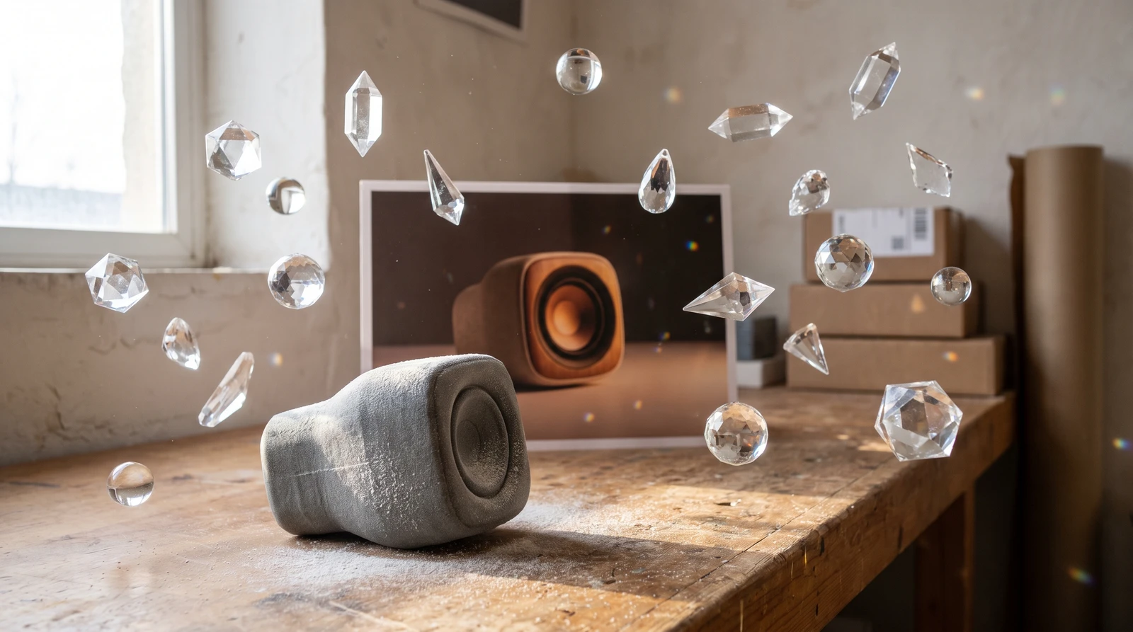 AI-generated product concept images showing product designs visualized before manufacturing for investor presentations